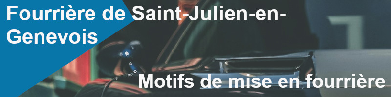 motifs de mise en fourrière à Saint-Julien-en-Genevois