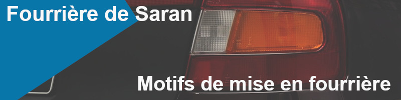 motifs de mise en fourrière à Saran